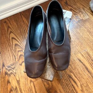 Aeyde Kirsten Brown Leather Slip-On Shoes